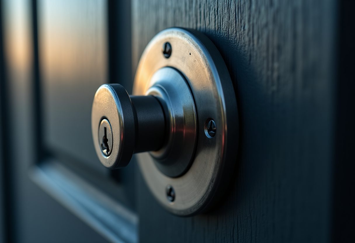 High-security steel deadbolt close-up — Rouse Hill